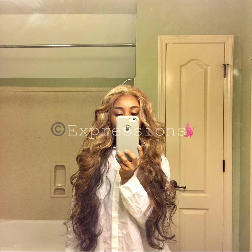 Blonde Wig Lace Front Long Wavy